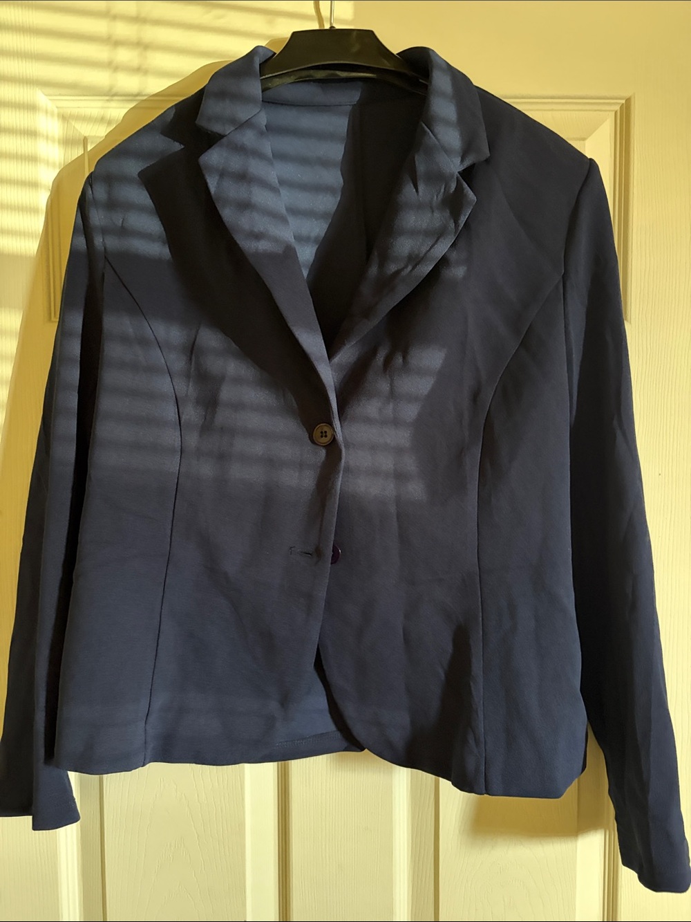 Source Unknown Navy Single-Button Women's Blazer